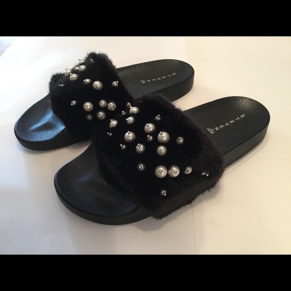 steve madden beaded slides